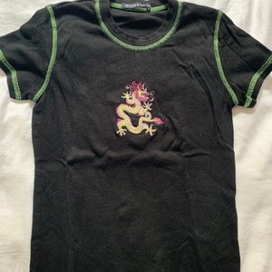 RARE Brandy Melville Dragon Cropped Tee